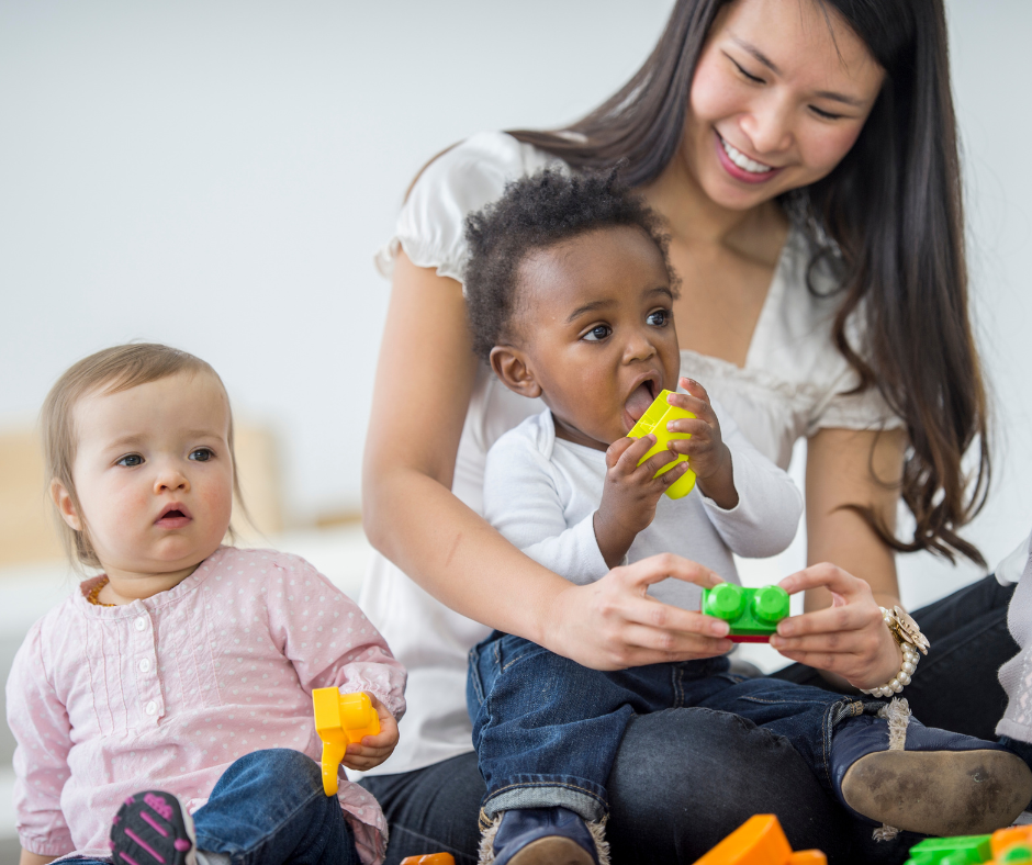 Early educator with infants